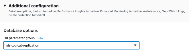 Apply configuration to the database